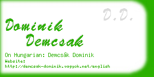 dominik demcsak business card